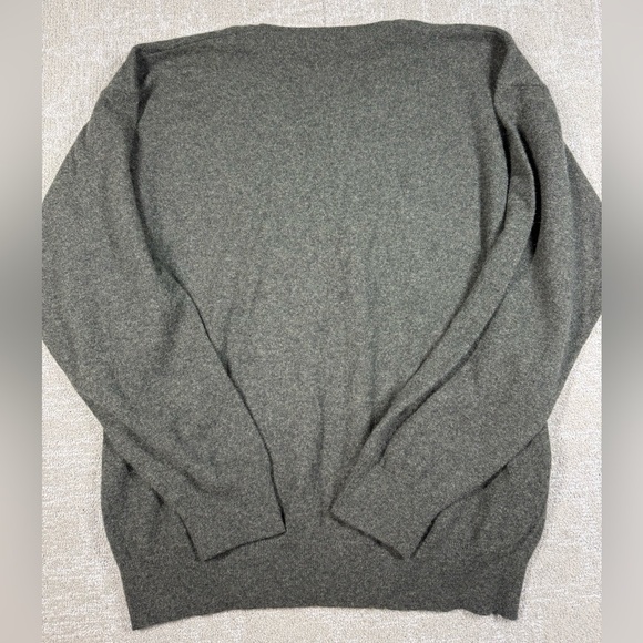 TSE 100% Cashmere Mens V-neck Green Long Sleeve Sweater Size XL - Picture 5 of 5